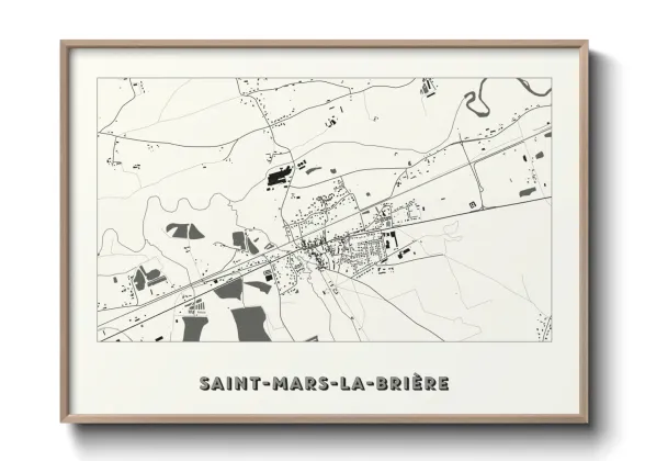 Une affiche de carte sur Saint-Mars-la-Brière