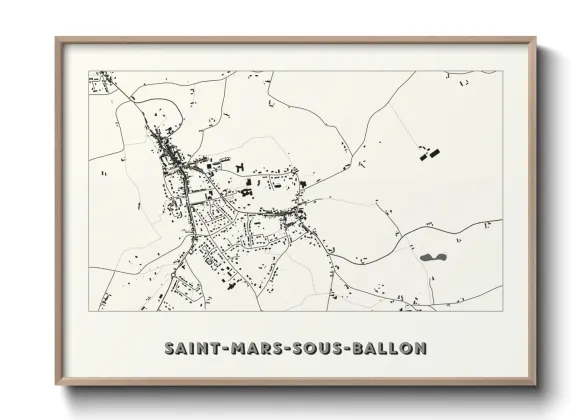 Une affiche de carte sur Saint-Mars-sous-Ballon