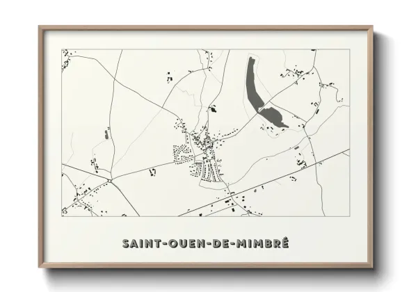 Une affiche de carte sur Saint-Ouen-de-Mimbré