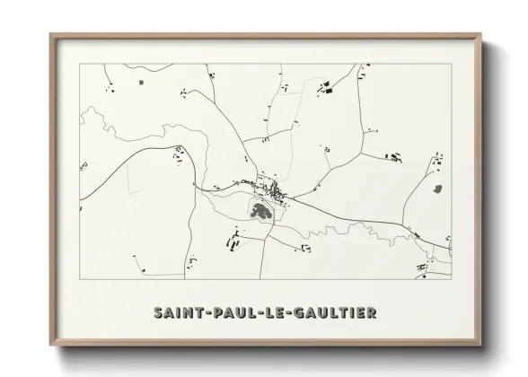 Une affiche de carte sur Saint-Paul-le-Gaultier