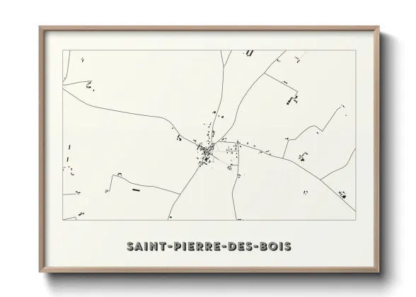 Une affiche de carte sur Saint-Pierre-des-Bois
