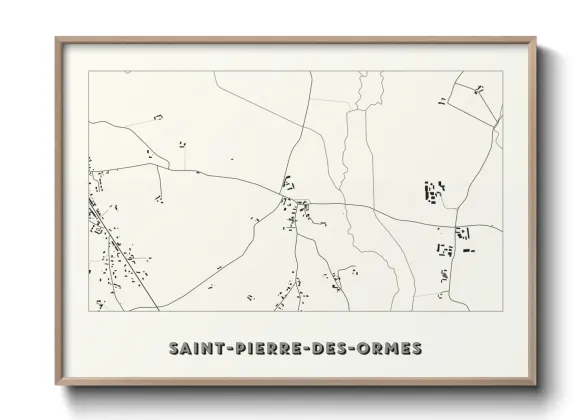 Une affiche de carte sur Saint-Pierre-des-Ormes