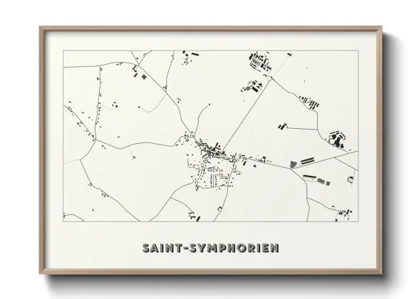 Une affiche de carte sur Saint-Symphorien