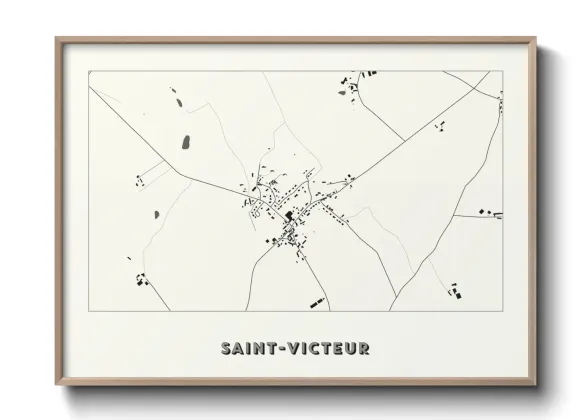 Une affiche de carte sur Saint-Victeur