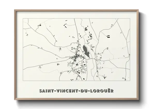 Une affiche de carte sur Saint-Vincent-du-Lorouër