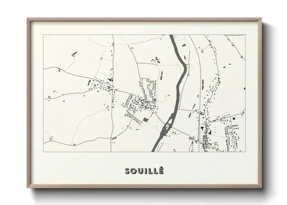 Une affiche de carte sur Souillé