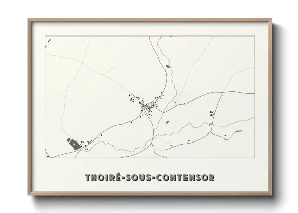 Une affiche de carte sur Thoiré-sous-Contensor