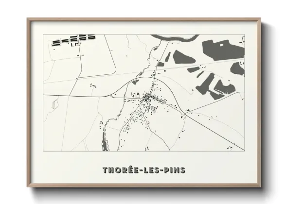 Une affiche de carte sur Thorée-les-Pins
