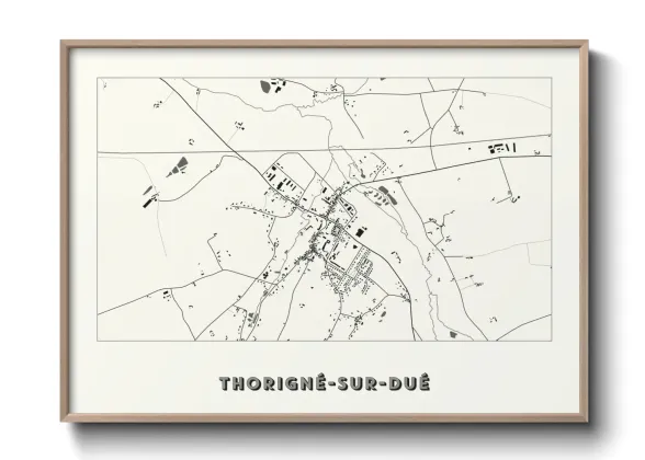 Une affiche de carte sur Thorigné-sur-Dué