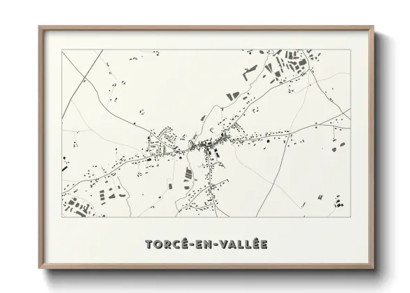 Une affiche de carte sur Torcé-en-Vallée