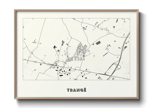 Une affiche de carte sur Trangé