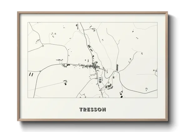 Une affiche de carte sur Tresson