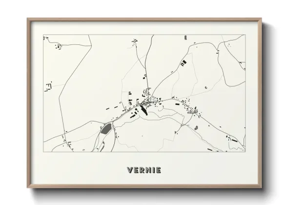 Une affiche de carte sur Vernie