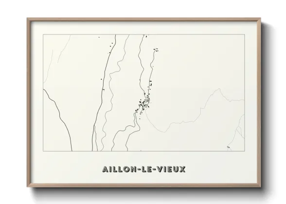 Une affiche de carte sur Aillon-le-Vieux
