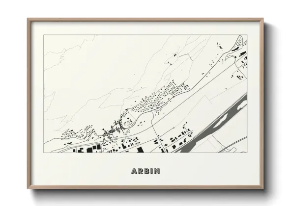 Une affiche de carte sur Arbin