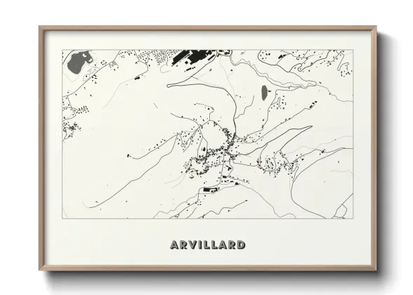 Une affiche de carte sur Arvillard