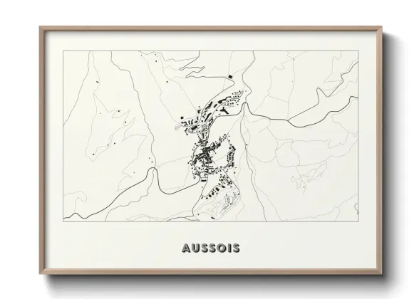Une affiche de carte sur Aussois