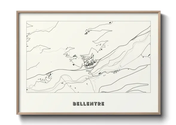 Une affiche de carte sur Bellentre
