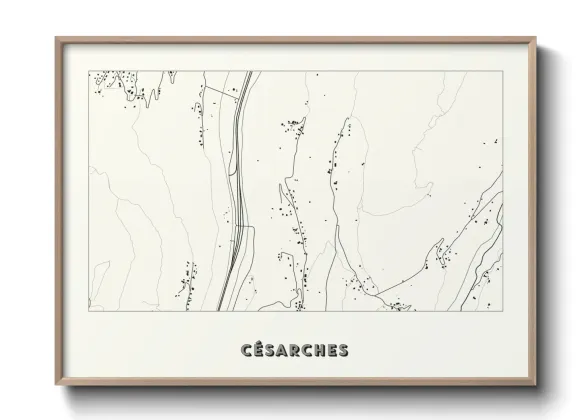 Une affiche de carte sur Césarches