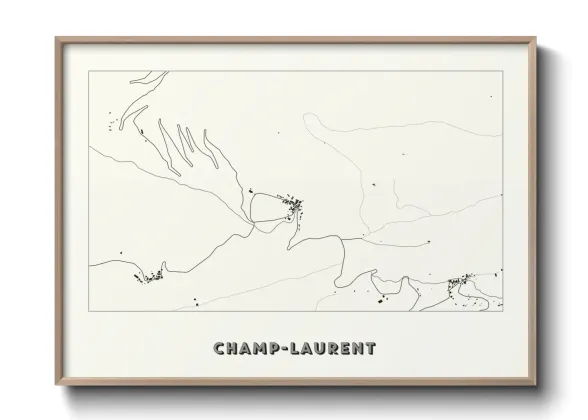 Une affiche de carte sur Champ-Laurent