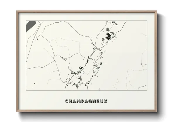 Une affiche de carte sur Champagneux