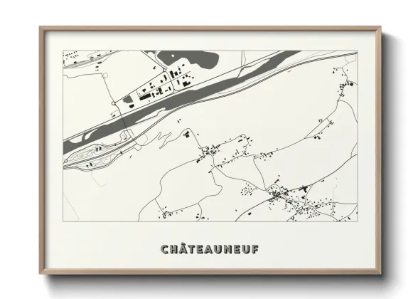 Une affiche de carte sur Châteauneuf