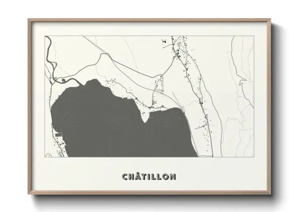 Une affiche de carte sur Châtillon