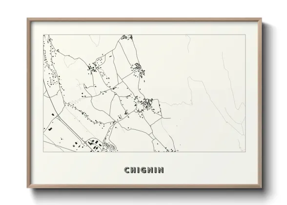 Une affiche de carte sur Chignin