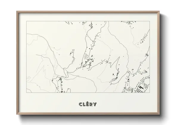 Une affiche de carte sur Cléry