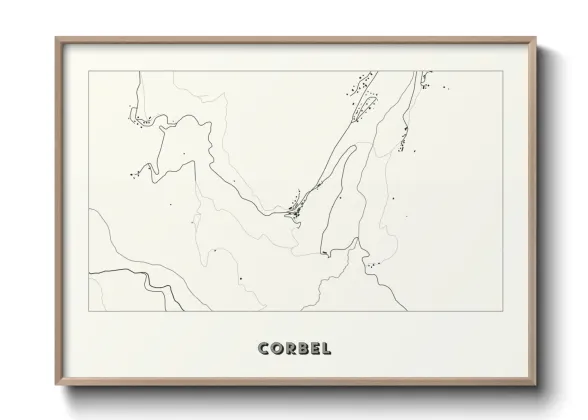Une affiche de carte sur Corbel