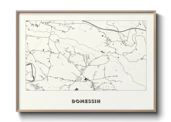 Une affiche de carte sur Domessin