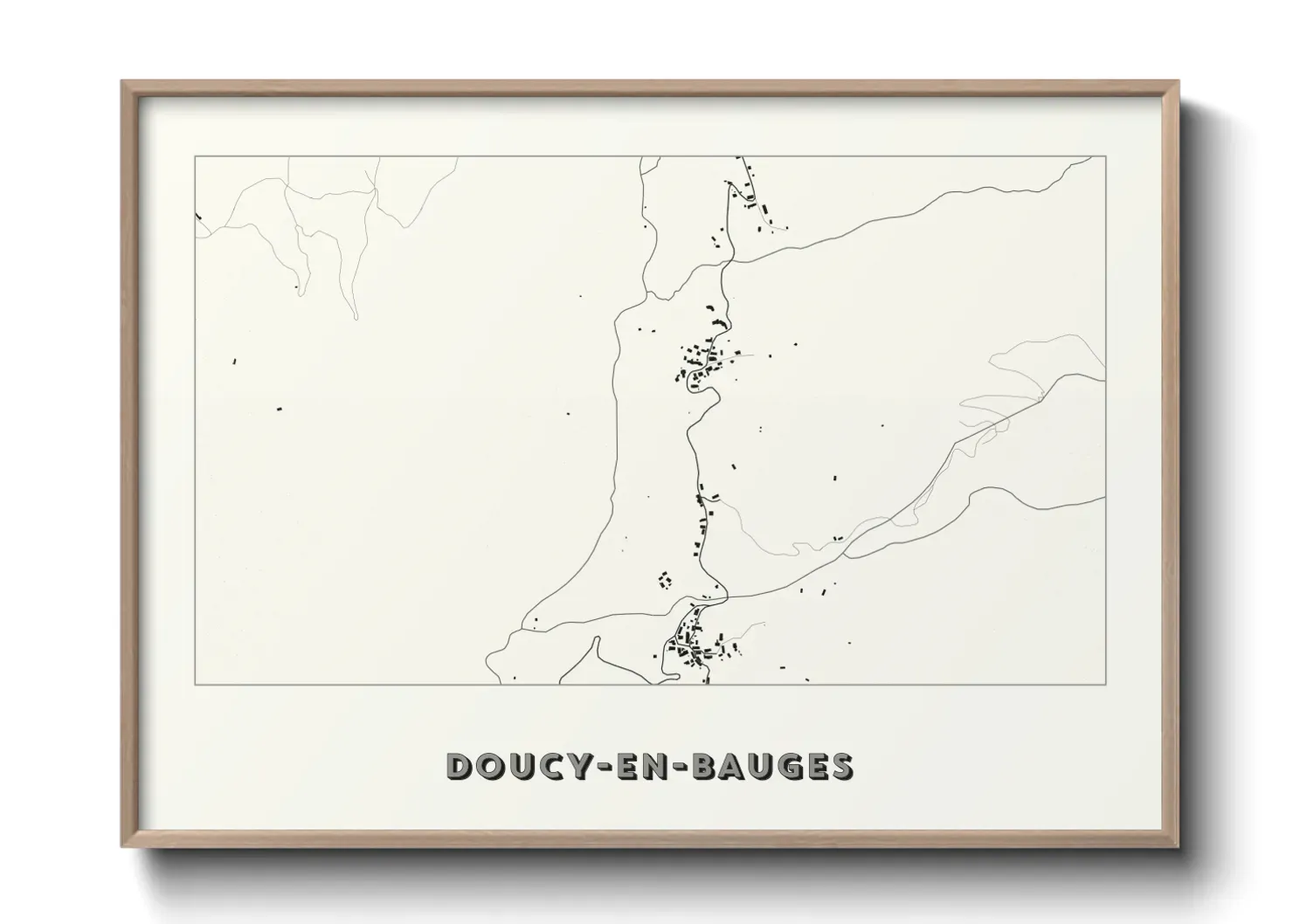 Un poster carteDoucy-en-Bauges