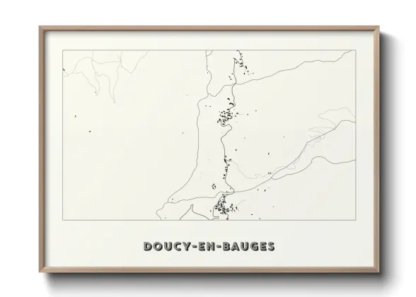 Une affiche de carte sur Doucy-en-Bauges