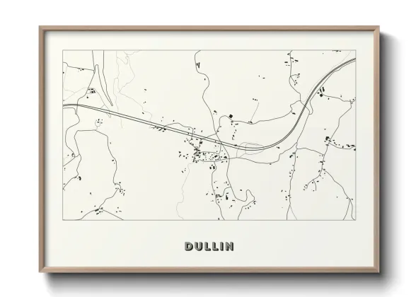 Une affiche de carte sur Dullin