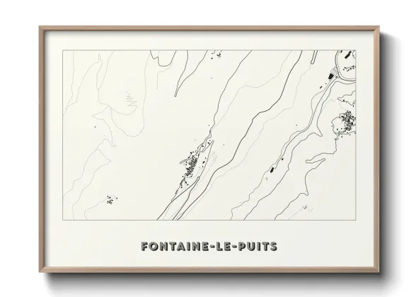 Une affiche de carte sur Fontaine-le-Puits