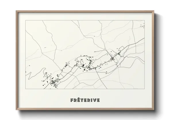 Une affiche de carte sur Fréterive