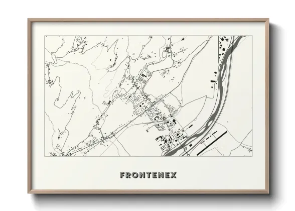Une affiche de carte sur Frontenex