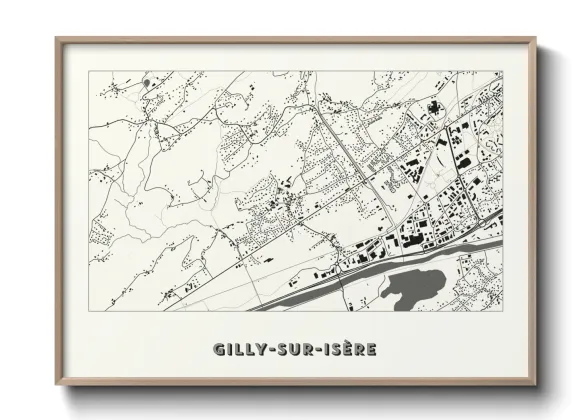 Une affiche de carte sur Gilly-sur-Isère