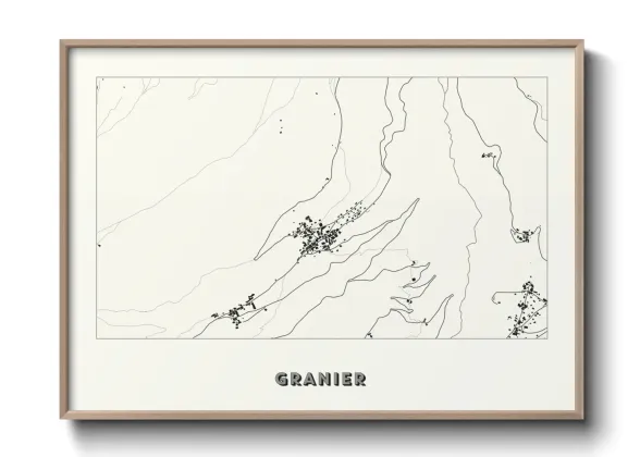 Une affiche de carte sur Granier