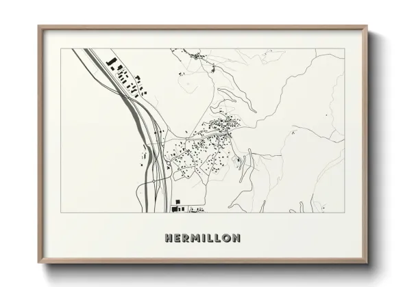 Une affiche de carte sur Hermillon