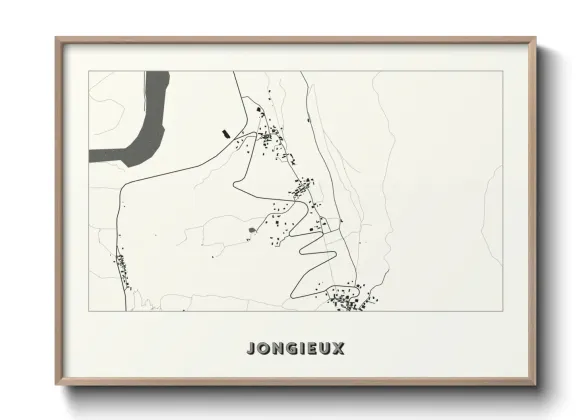 Une affiche de carte sur Jongieux