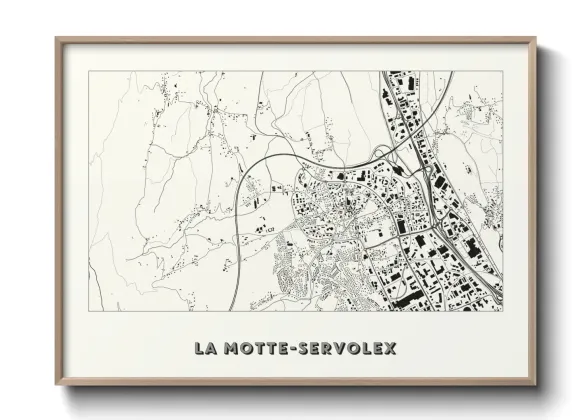 Une affiche de carte sur La Motte-Servolex