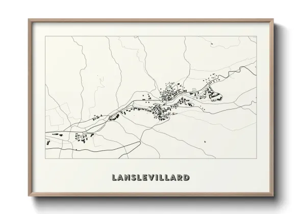 Une affiche de carte sur Lanslevillard