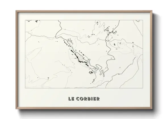 Une affiche de carte sur Le Corbier