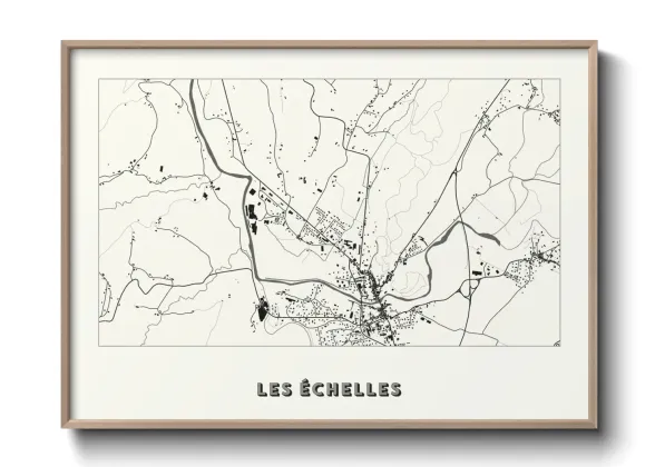 Une affiche de carte sur Les Échelles