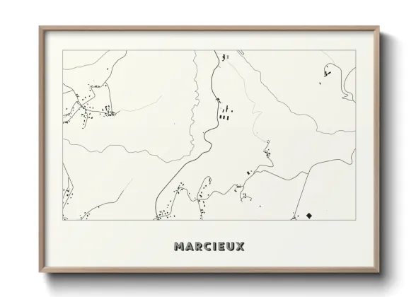 Une affiche de carte sur Marcieux