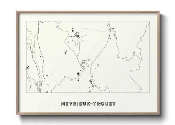 Une affiche de carte sur Meyrieux-Trouet