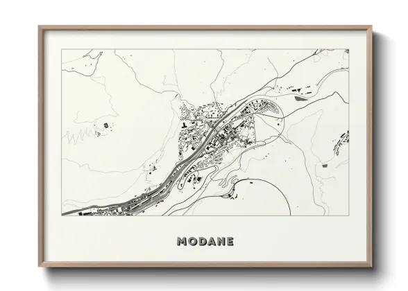 Une affiche de carte sur Modane