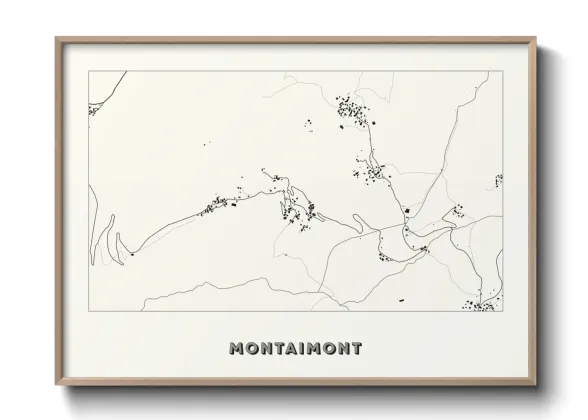 Une affiche de carte sur Montaimont