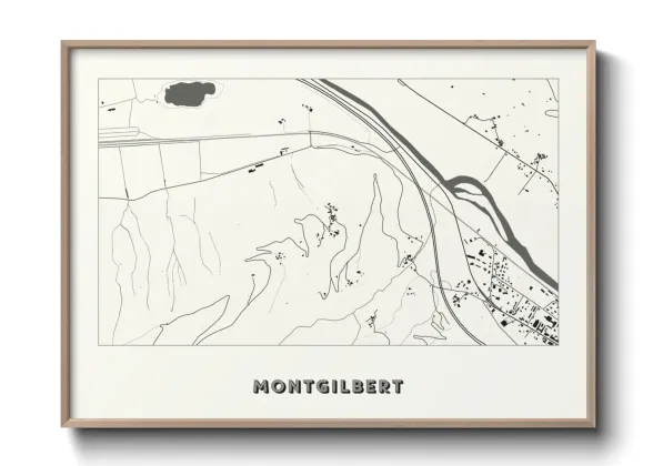 Une affiche de carte sur Montgilbert